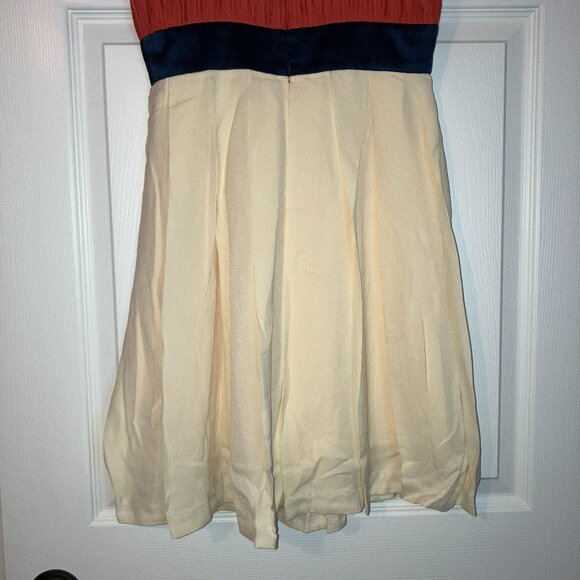 BCBGMaxAzria: Coral, navy and cream cocktail dress (size 4) - Picture 8 of 14